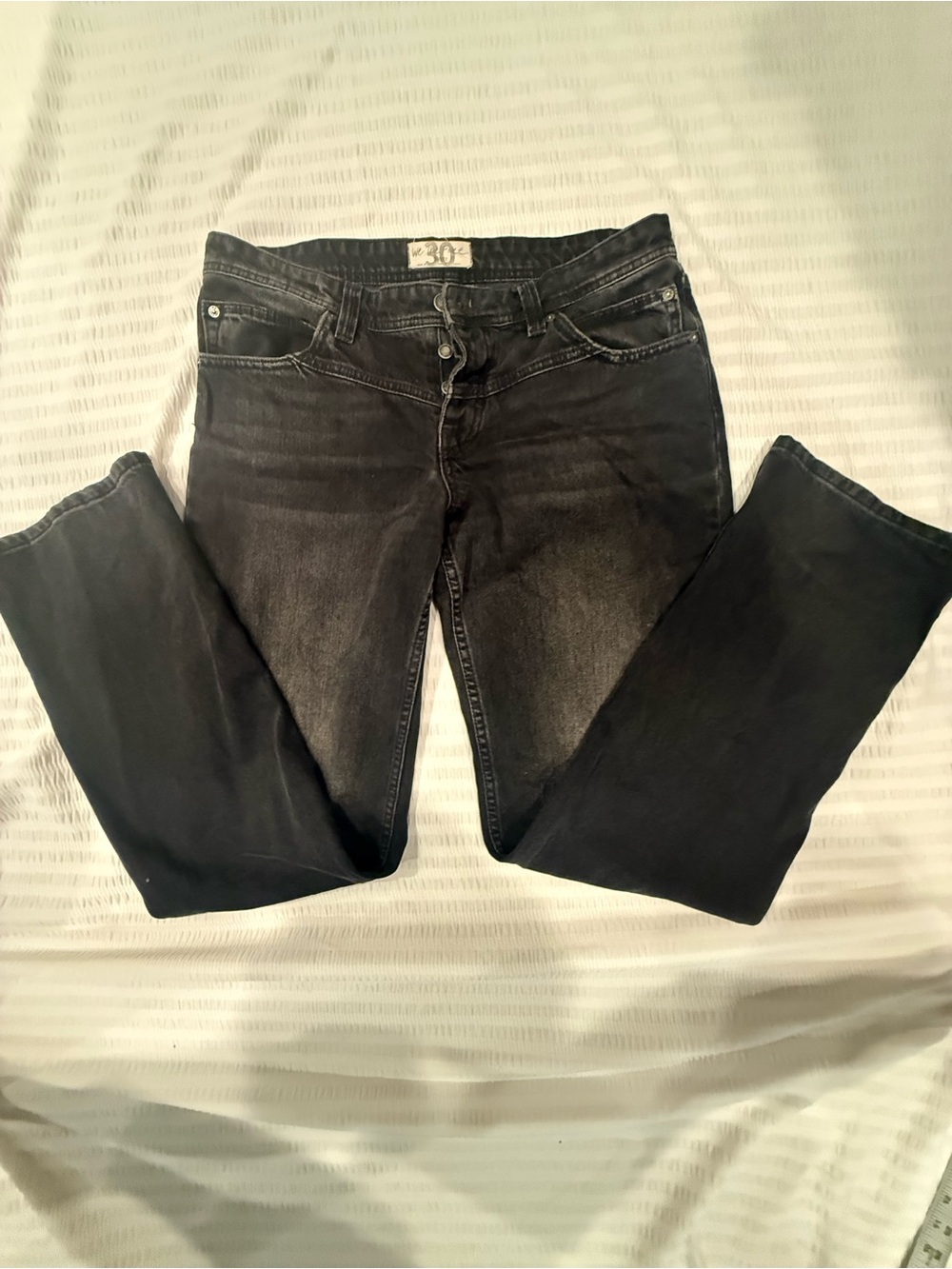 Free people black button fly jeans size 30x32